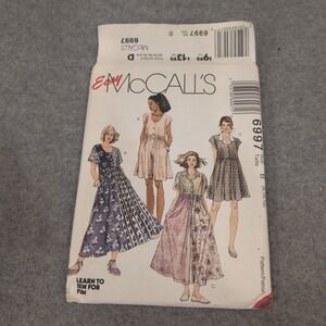 McCall's 6997 Misses Dress Jumpsuit Romper Sewing Pattern Size 8 10 12 Uncut VG